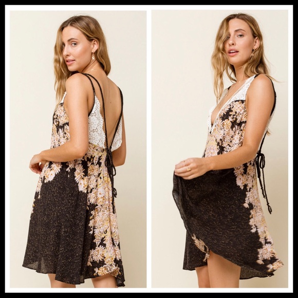 FREE PEOPLE BOHO FLOWY SLIP TANK SUN DRESS A3C - Picture 11 of 14